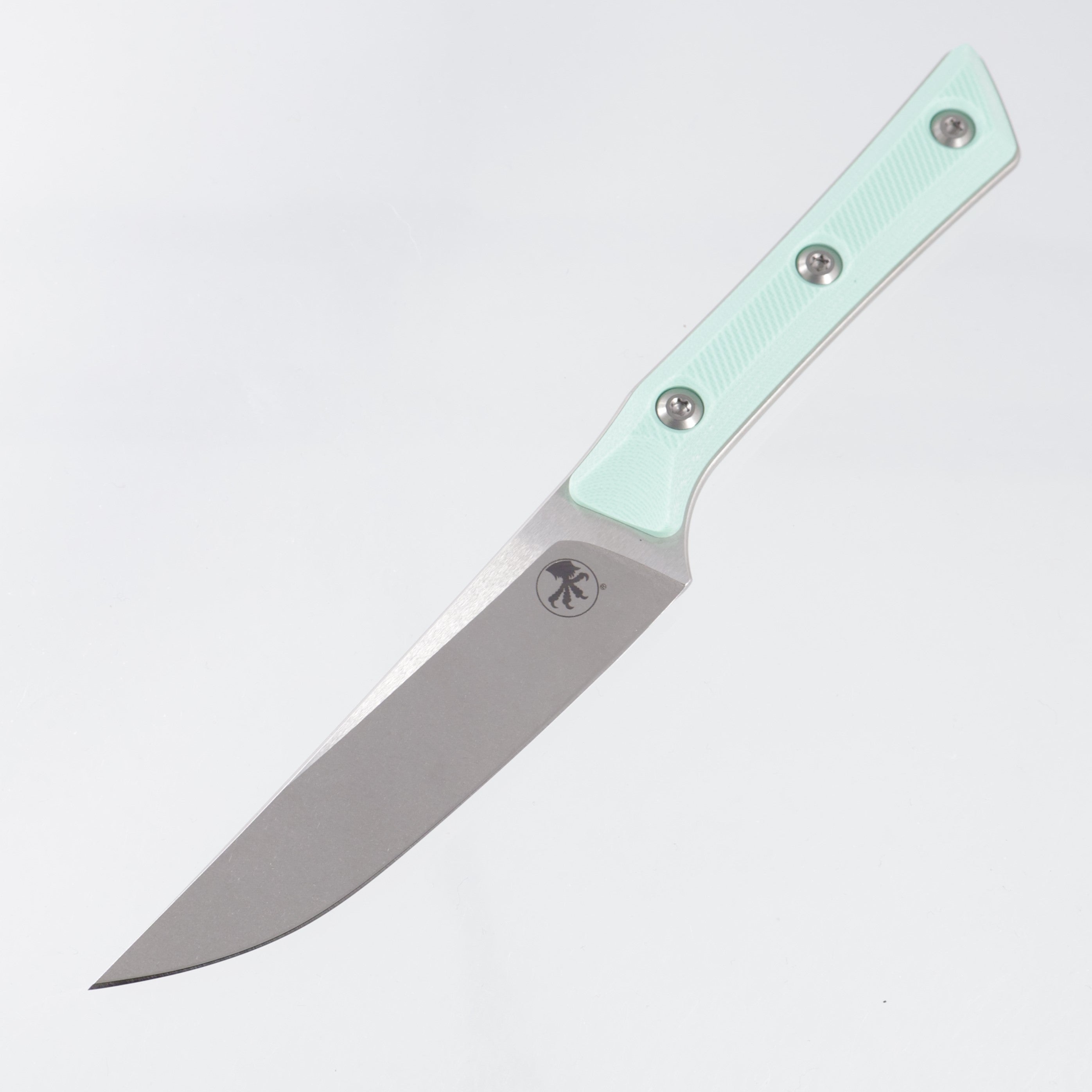 Microtech 4 Piece Steak Knife Set - Carribean Blue G10 - Stonewash M390MK - 3600-10SETCA