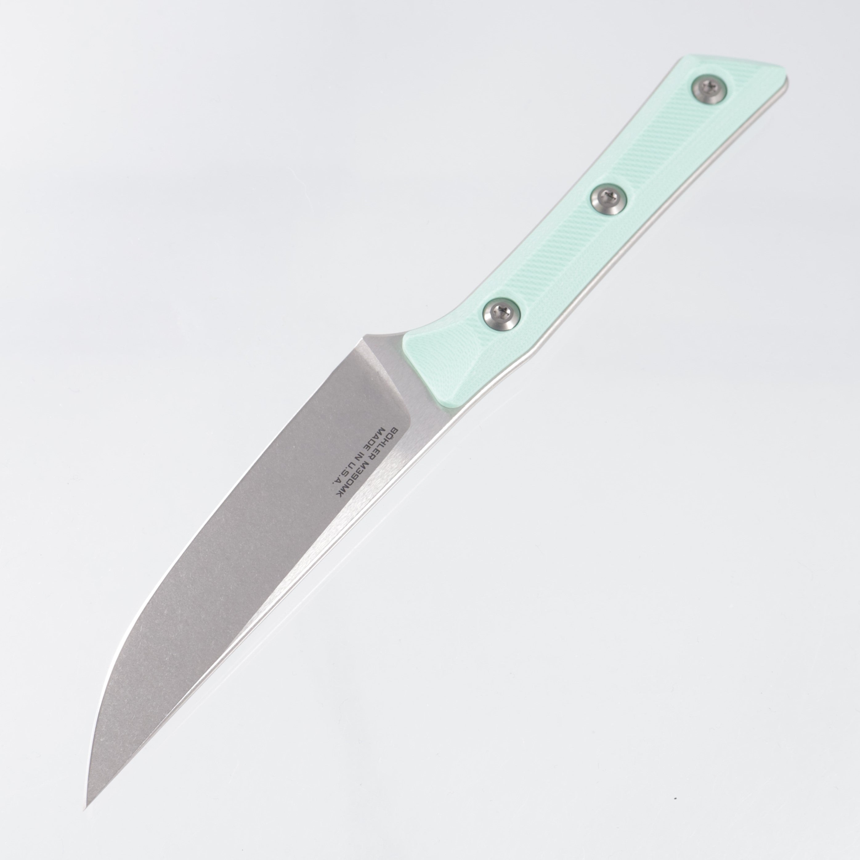 Microtech 4 Piece Steak Knife Set - Carribean Blue G10 - Stonewash M390MK - 3600-10SETCA