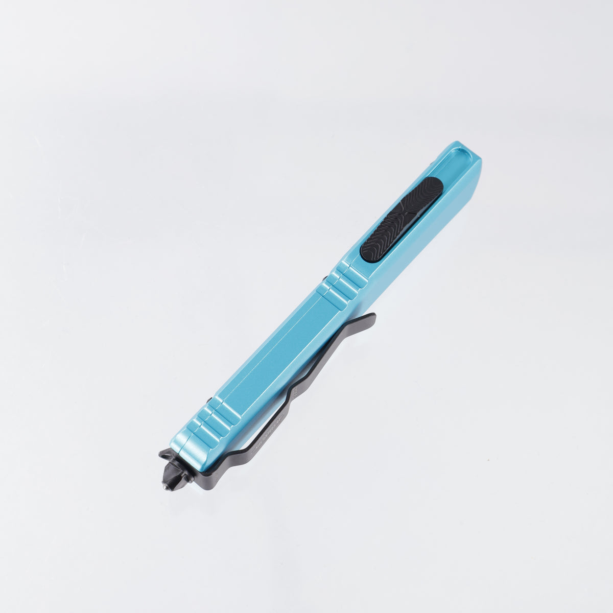 Microtech Ultratech Double Edge - M390 TwoTone Black - Turquoise Aluminum - 122-1 TQ