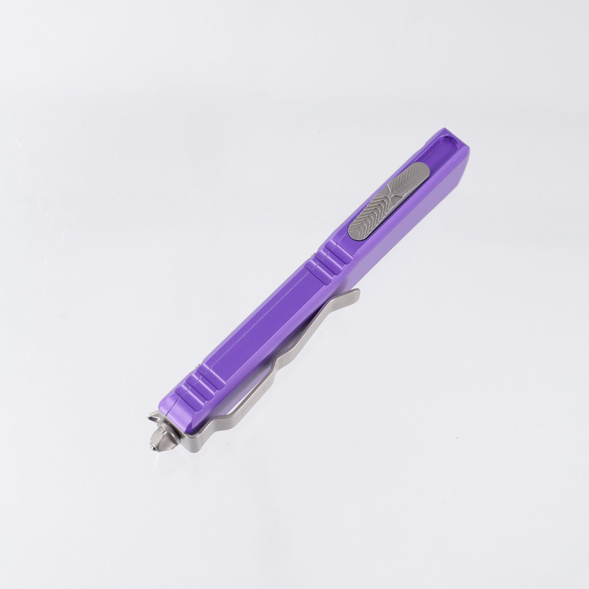 Microtech Ultratech Single Edge - M390 Sonewash, Partial Serrate - Purple Aluminum - 121-11 PU