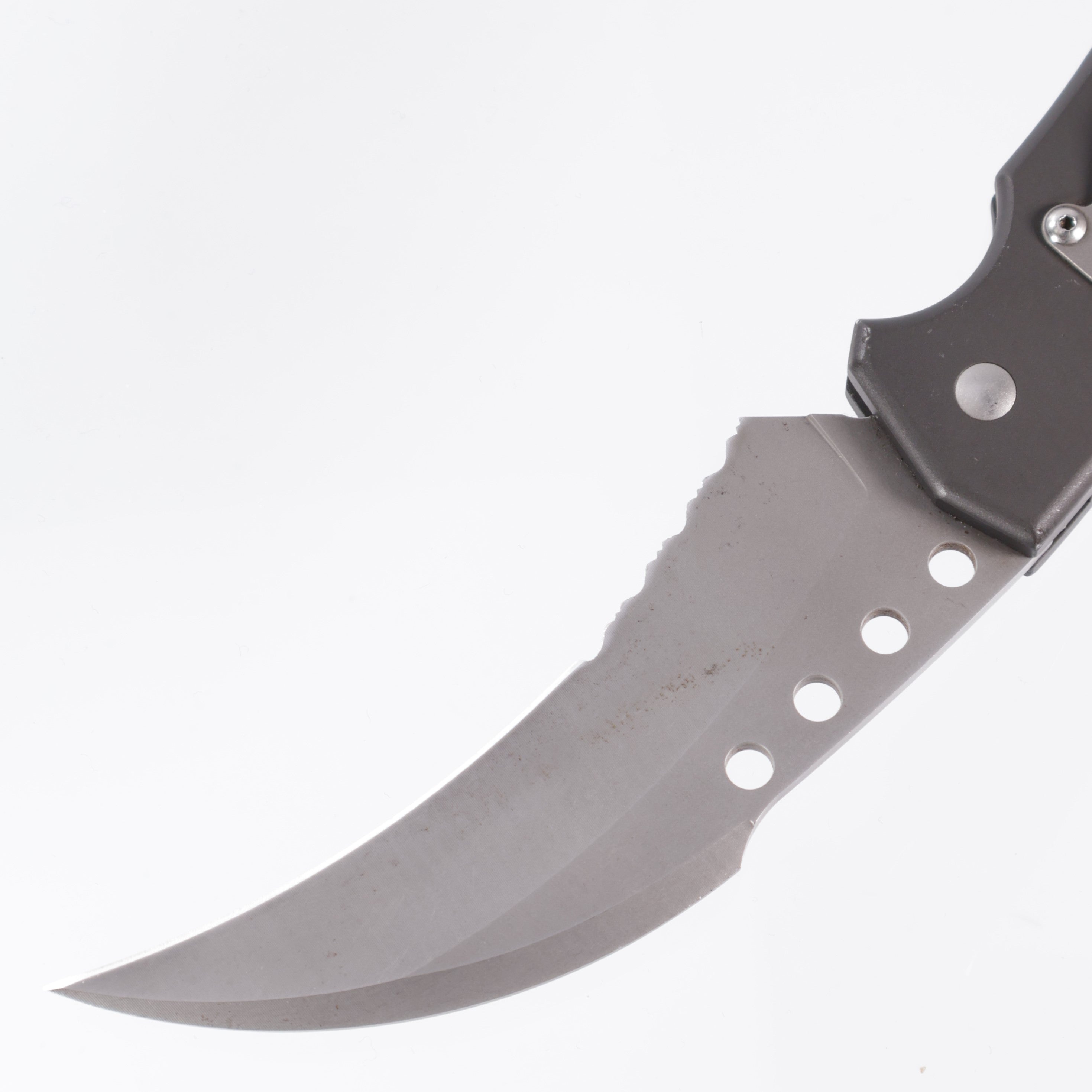 Vintage Microtech Hawk - Dark Grey - Beadblast partial serrated ATS-34 - 09/96 build - Pre-Owned