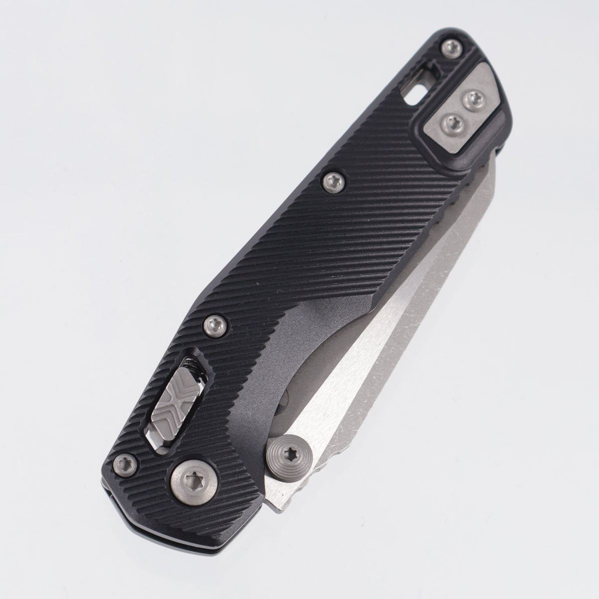 Microtech MSI Mini - Black Fluted Aluminum - Apocalyptic M390MK - 210M-10 APFL