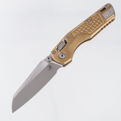 Microtech MSI Mini - Tan Frag Aluminum - Apocalyptic M390MK - 210M-10 APFRTA