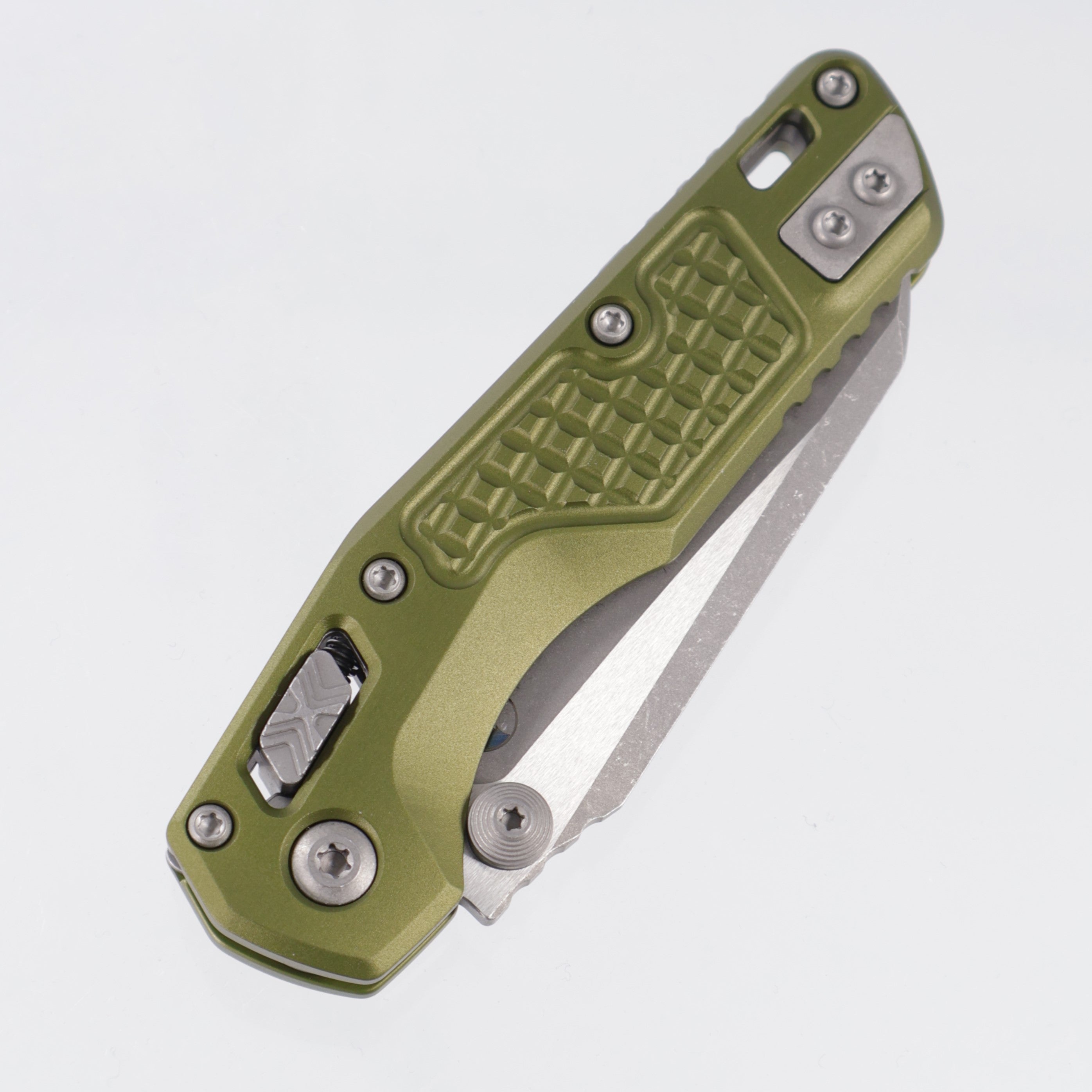 Microtech MSI Mini - OD Green Frag Aluminum - Apocalyptic M390MK - 210M-10 APFROD