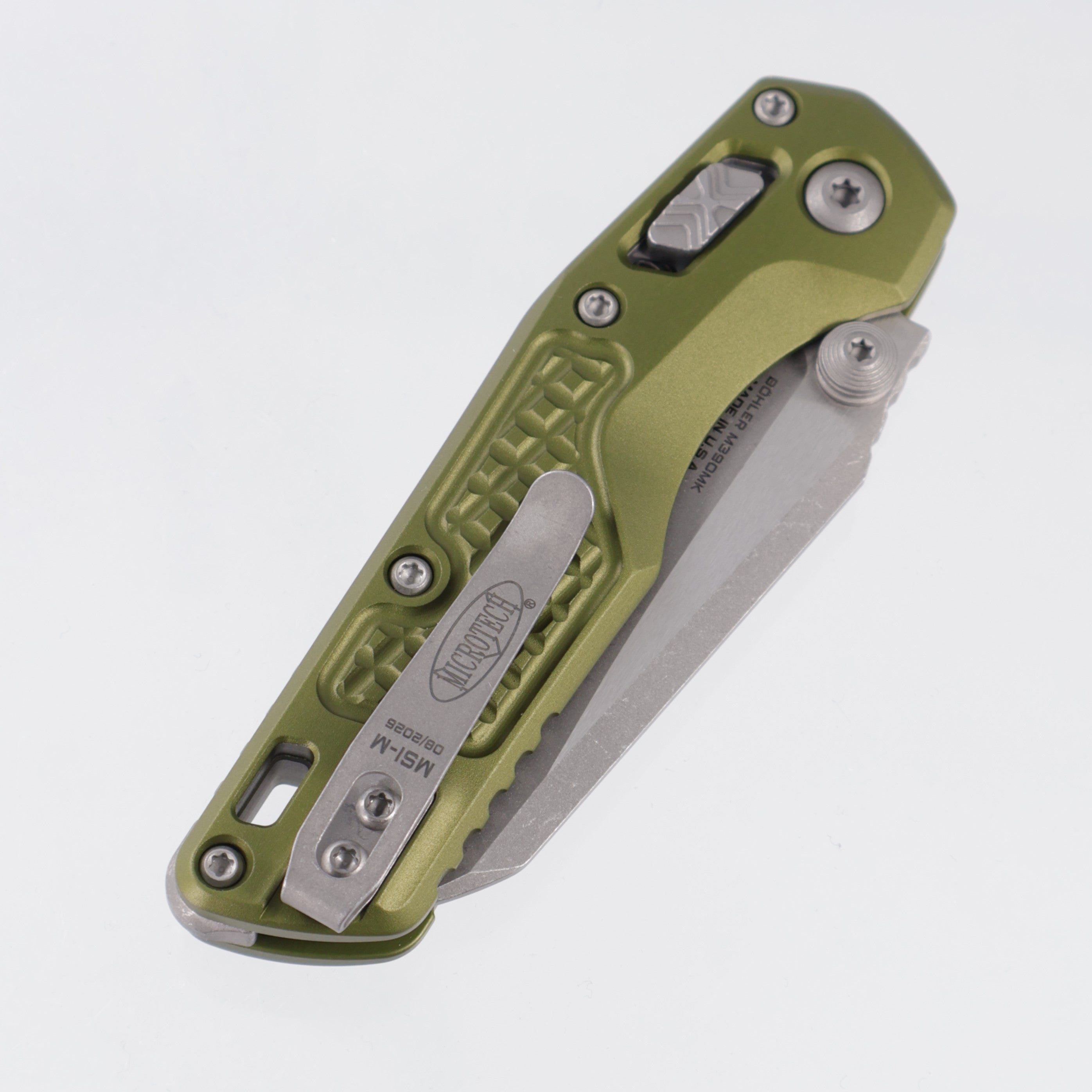 Microtech MSI Mini - OD Green Frag Aluminum - Apocalyptic M390MK - 210M-10 APFROD