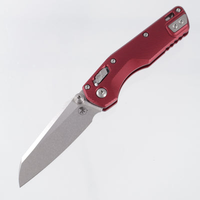 Microtech MSI Mini - Merlot Fluted Aluminum - Stonewash M390MK - 210M-10 FLMR