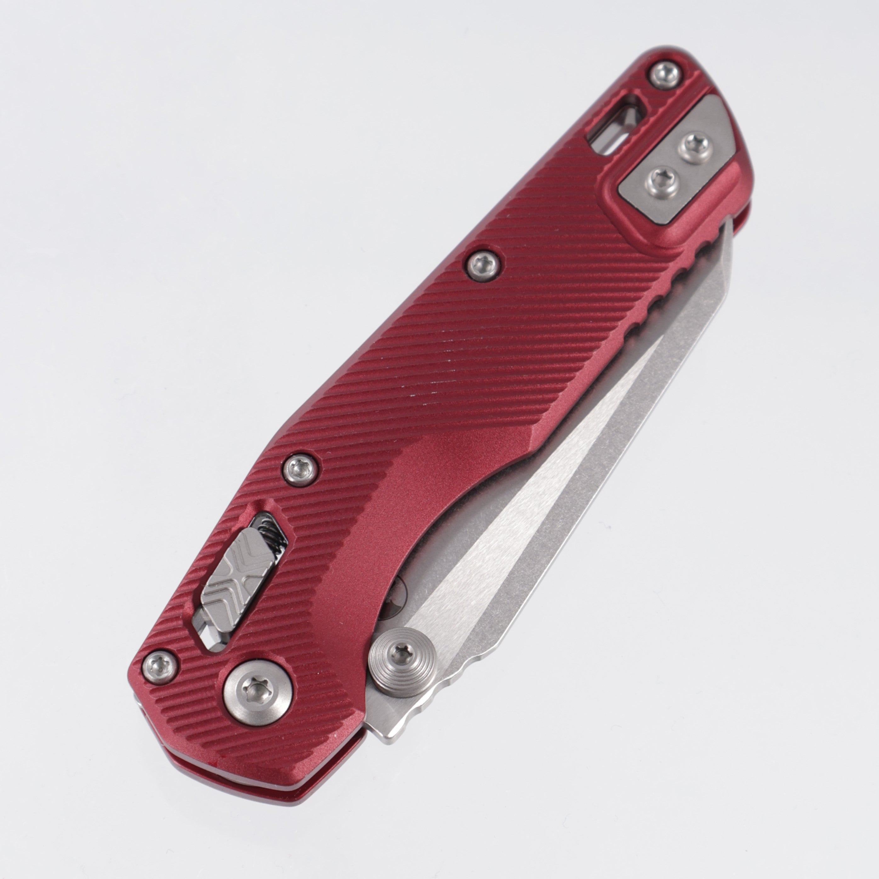 Microtech MSI Mini - Merlot Fluted Aluminum - Stonewash M390MK - 210M-10 FLMR