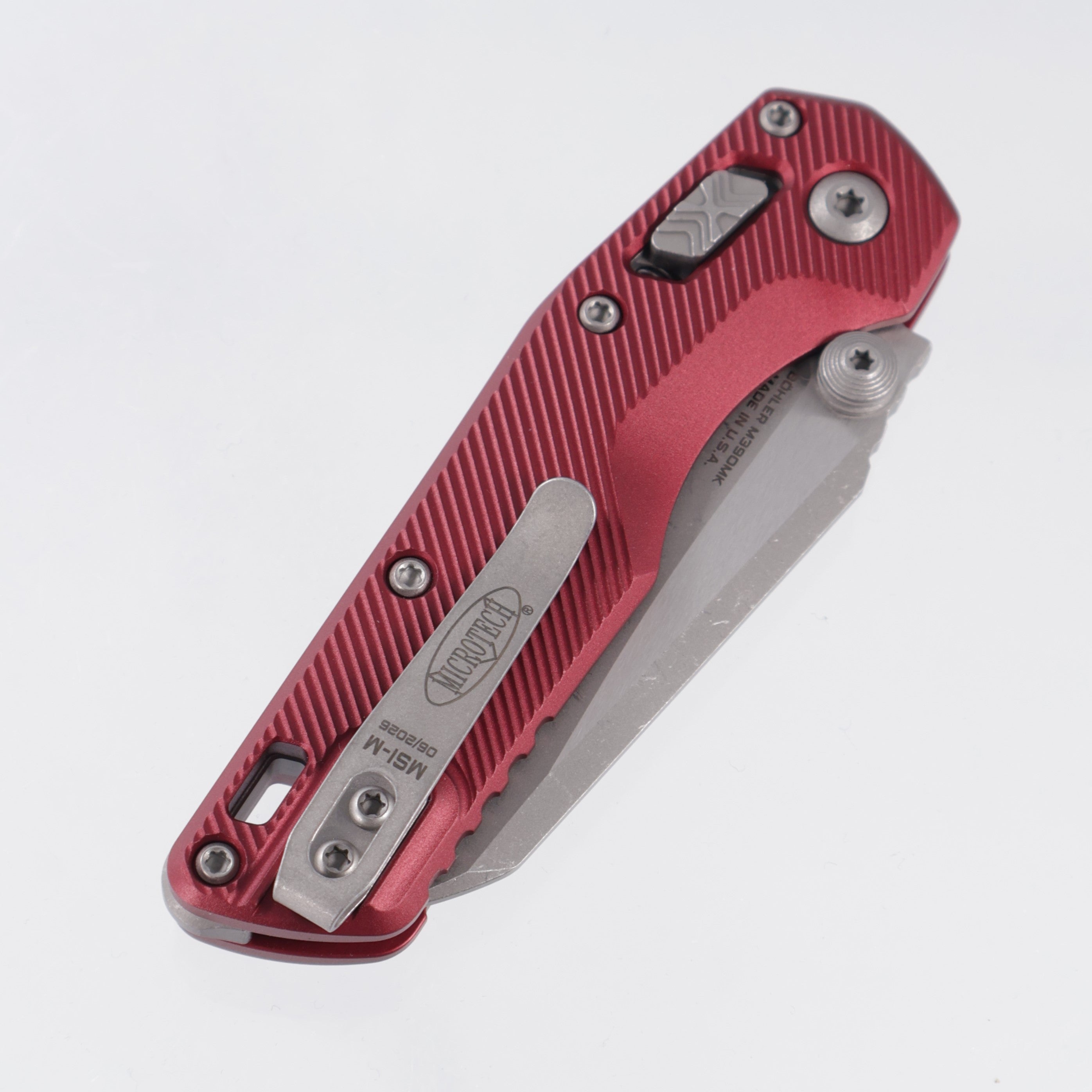 Microtech MSI Mini - Merlot Fluted Aluminum - Apocalyptic M390MK - 210M-10 APFLMR