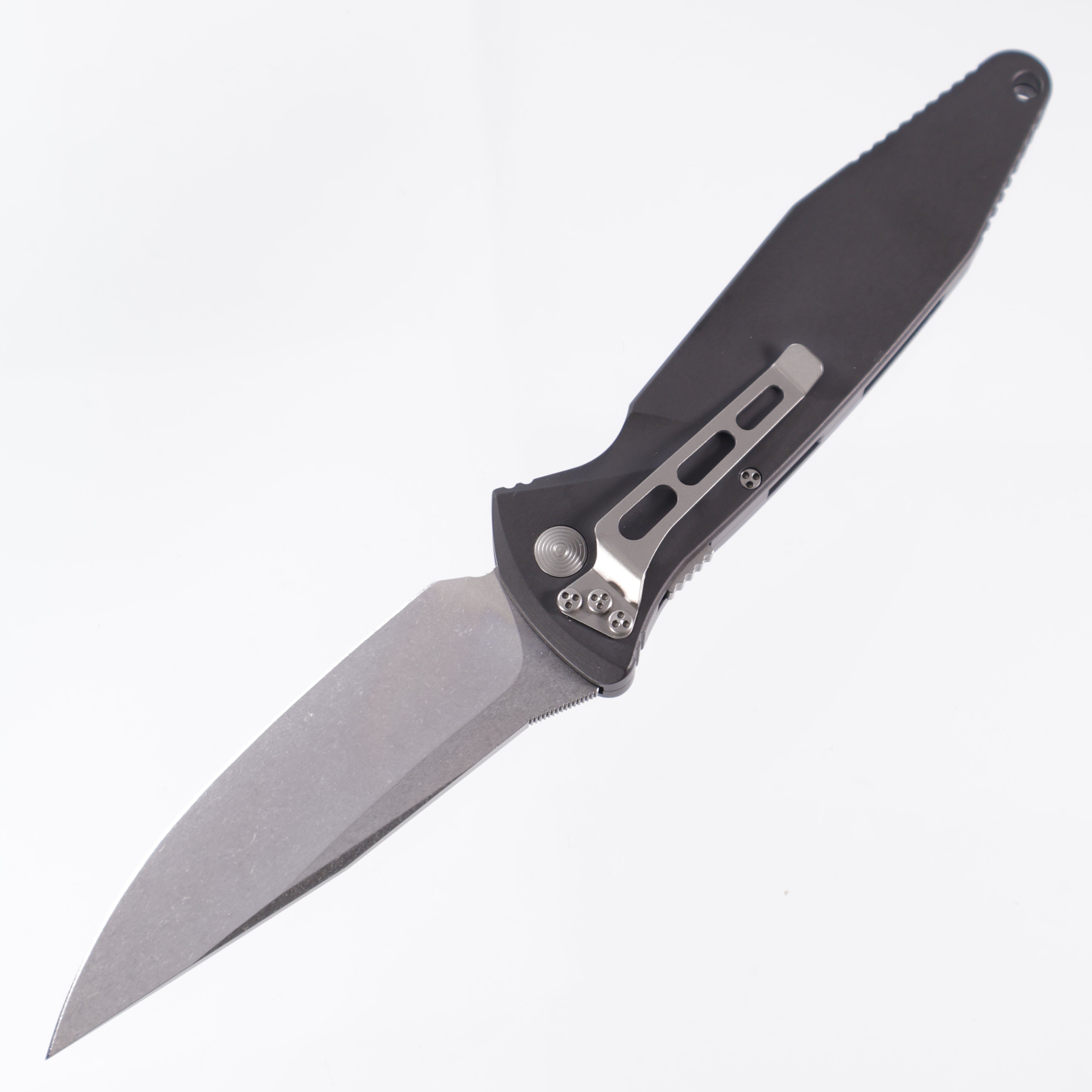 Microtech Vintage Mini Socom Elite Auto w/safety - Stonewash 154CM Drop Point - 04/2003 Build - Pre-Owned