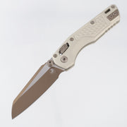 Microtech MSI Mini - Champagne Frag Aluminum w/ Bronze Apocalyptic Accents - Gold Standard M390MK - 210M-1 FRCG-C19Z23