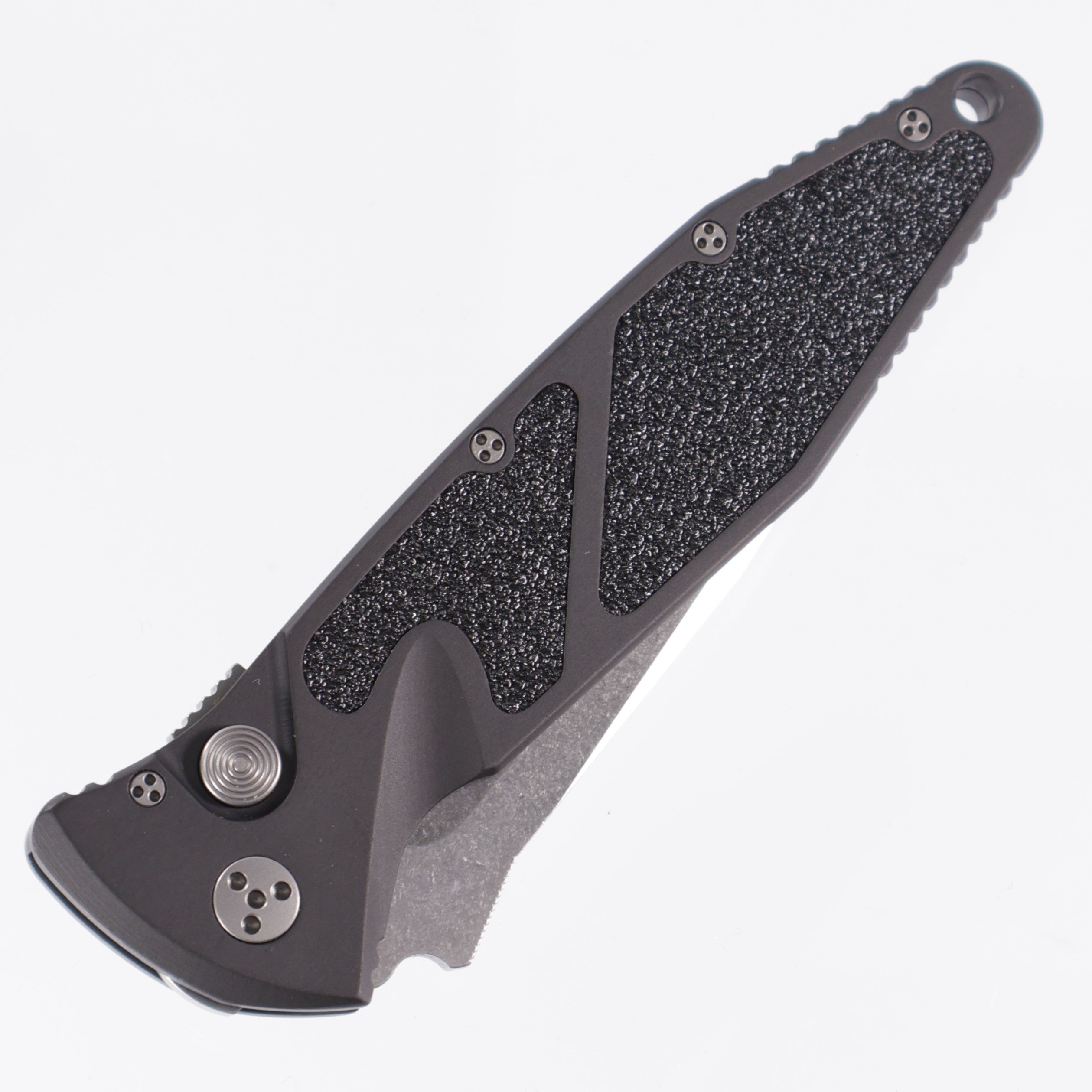 Microtech Vintage Mini Socom Elite Auto w/safety - Stonewash 154CM Drop Point - 04/2003 Build - Pre-Owned