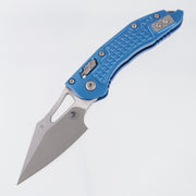 Microtech Stitch Mini Ram-Lok - Blue Frag Aluminum - Apocalyptic M390MK - 169MRL-10 APFRBL