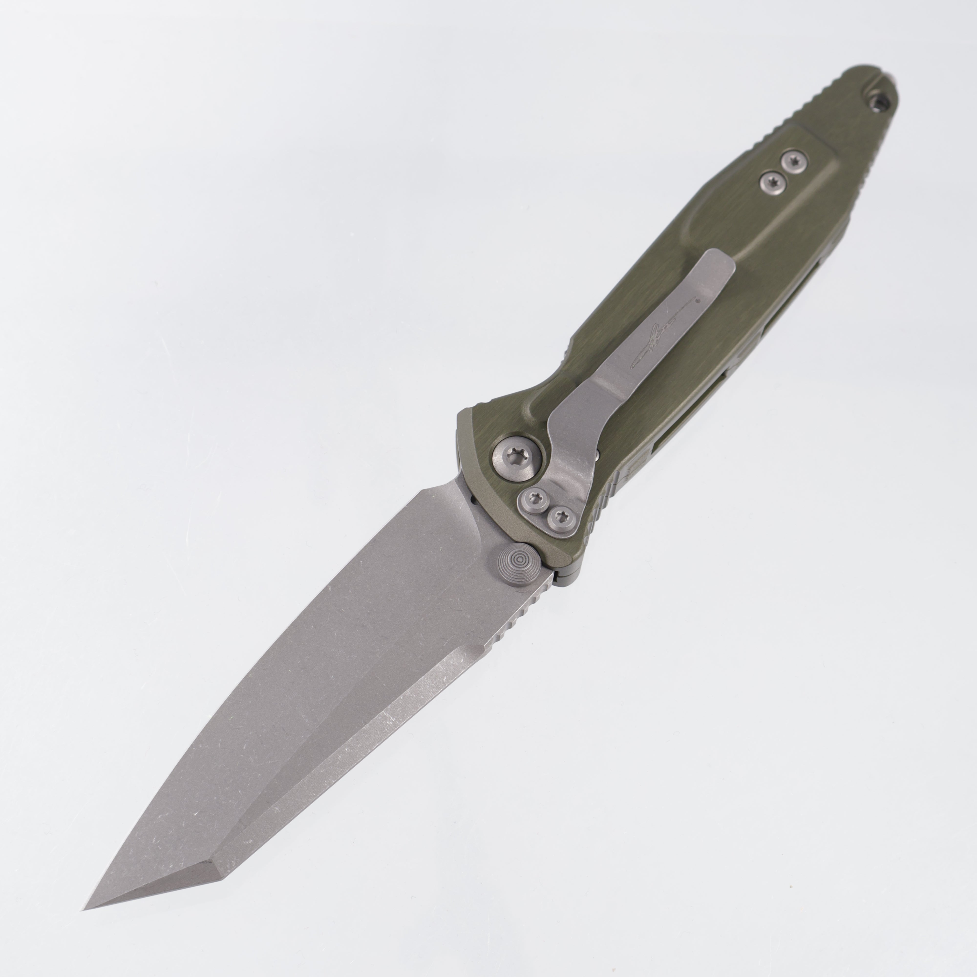 Microtech Socom Elite Warcom Signature Series - OD Green Aluminum - Apocalyptic M390MK - 259-10 APODS