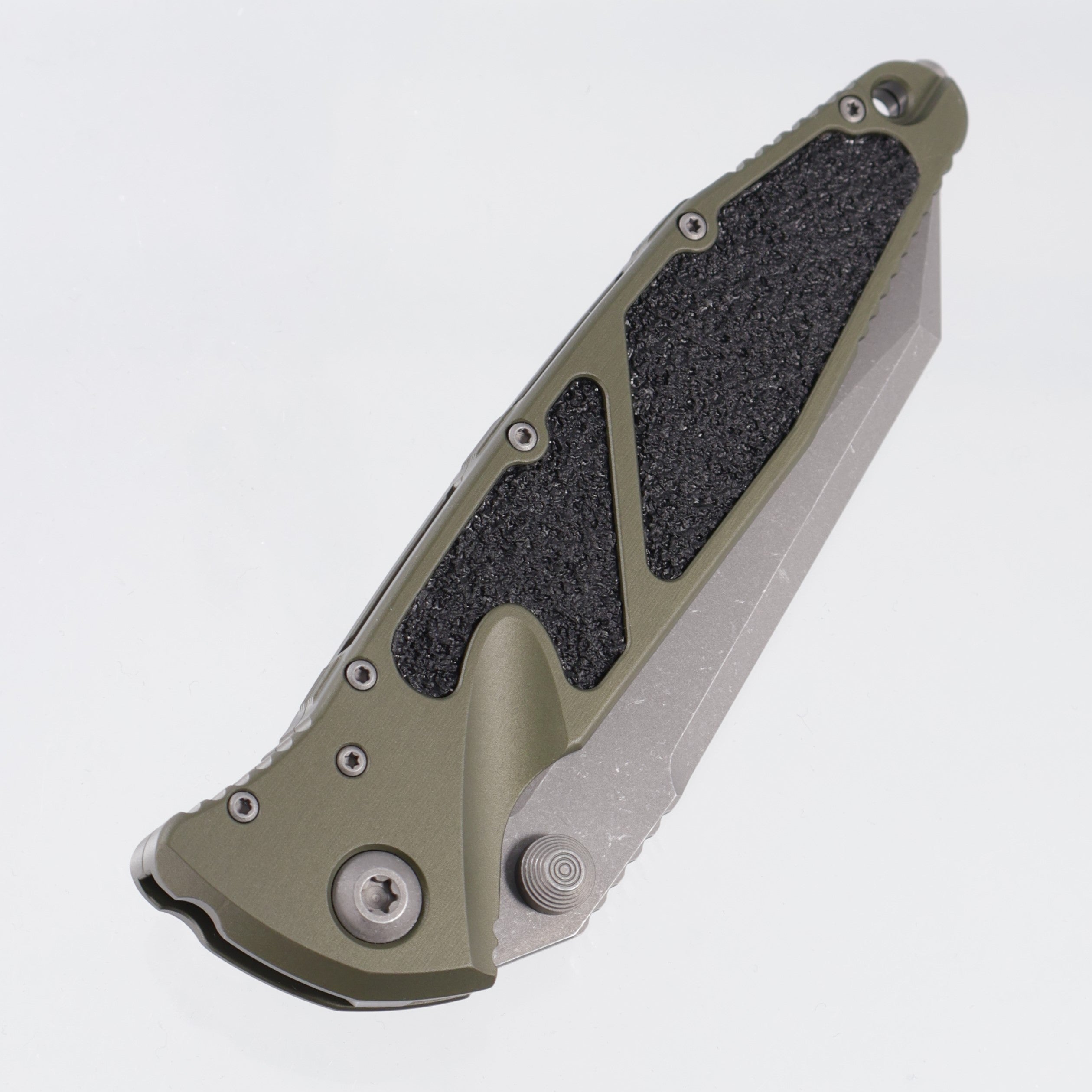 Microtech Socom Elite Warcom Signature Series - OD Green Aluminum - Apocalyptic M390MK - 259-10 APODS