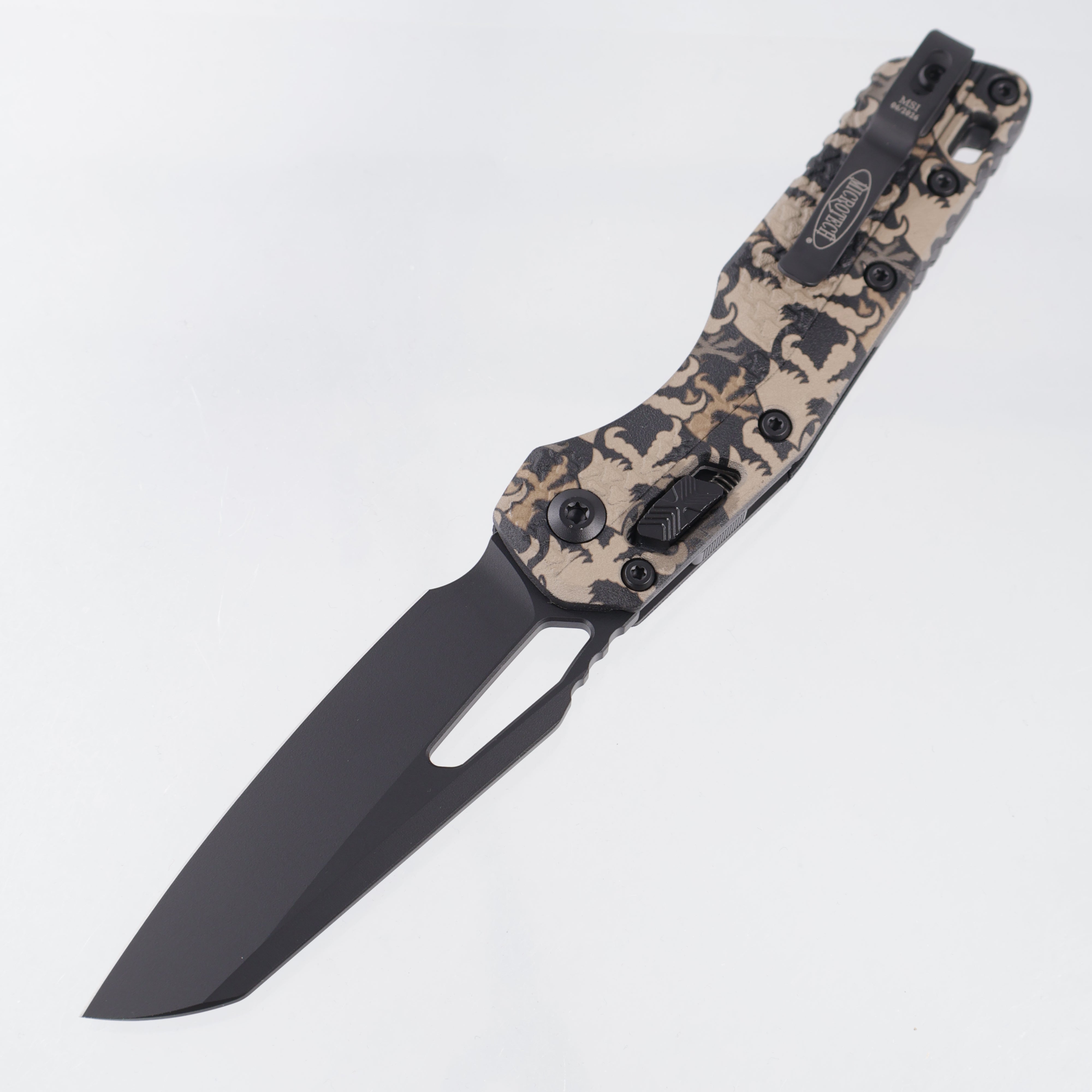 Microtech MSI - Claw Burst Camo Polymer - Full Black Standard M390MK - 210T-1 PMCWC-4
