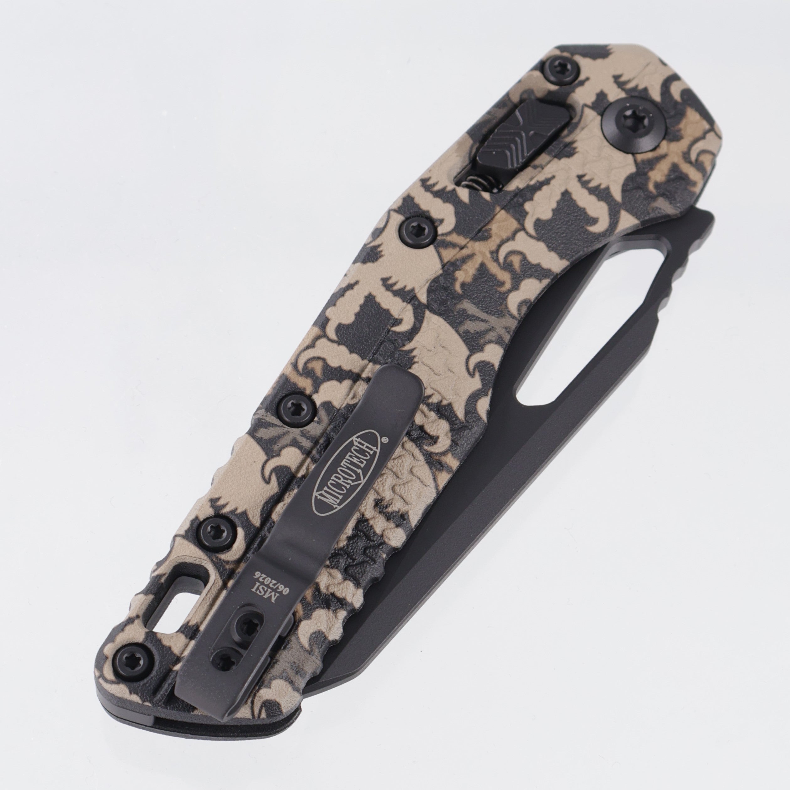 Microtech MSI - Claw Burst Camo Polymer - Full Black Standard M390MK - 210T-1 PMCWC-4