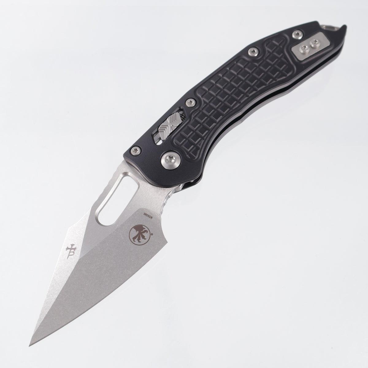 Microtech Stitch Ram-Lok - Black Frag Aluminum - Stonewash M390MK - 169RL-10 FR