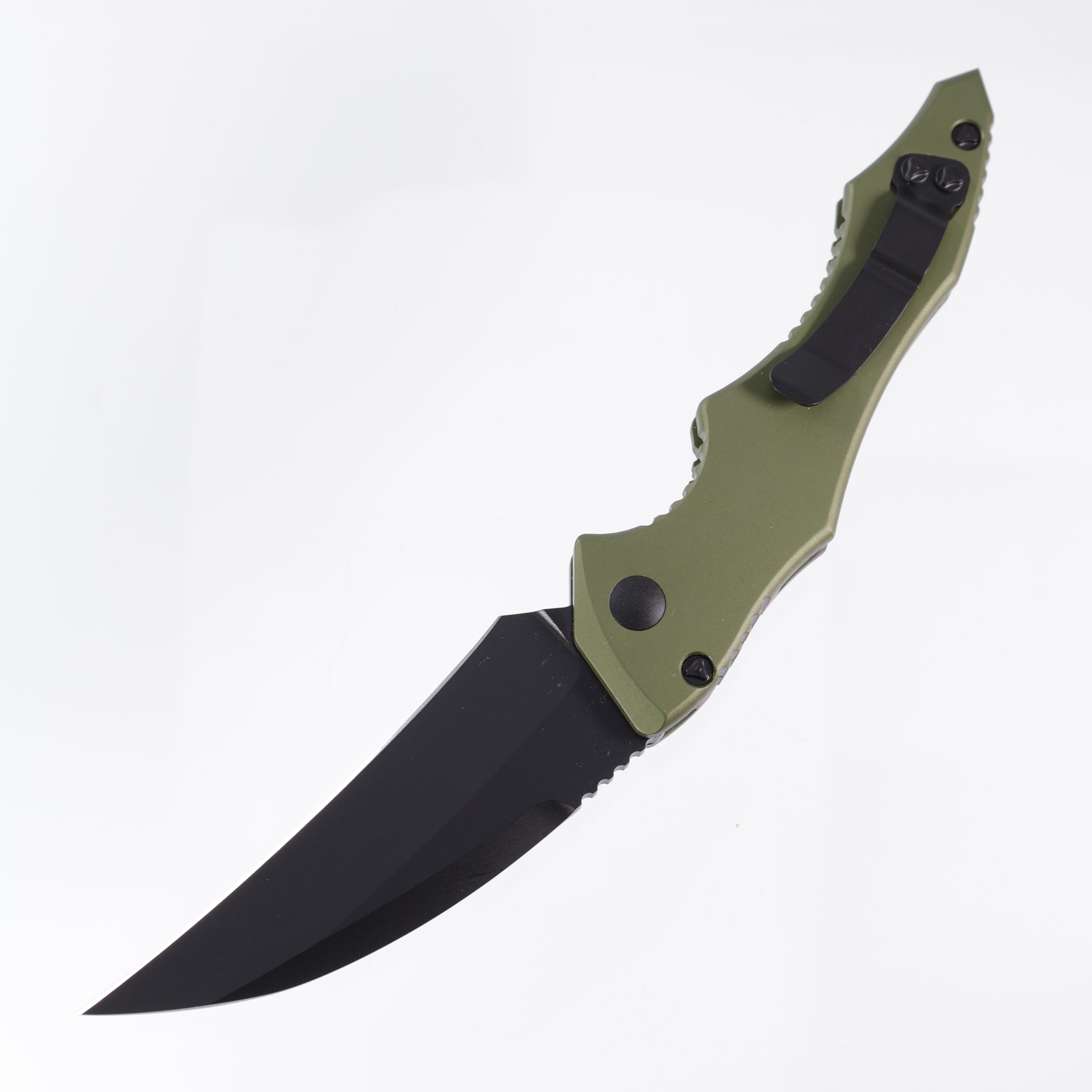 Microtech Semi-Vintage Kestrel Green - Black 154CM - 04/2011 build 131-1 GR - Pre-Owned