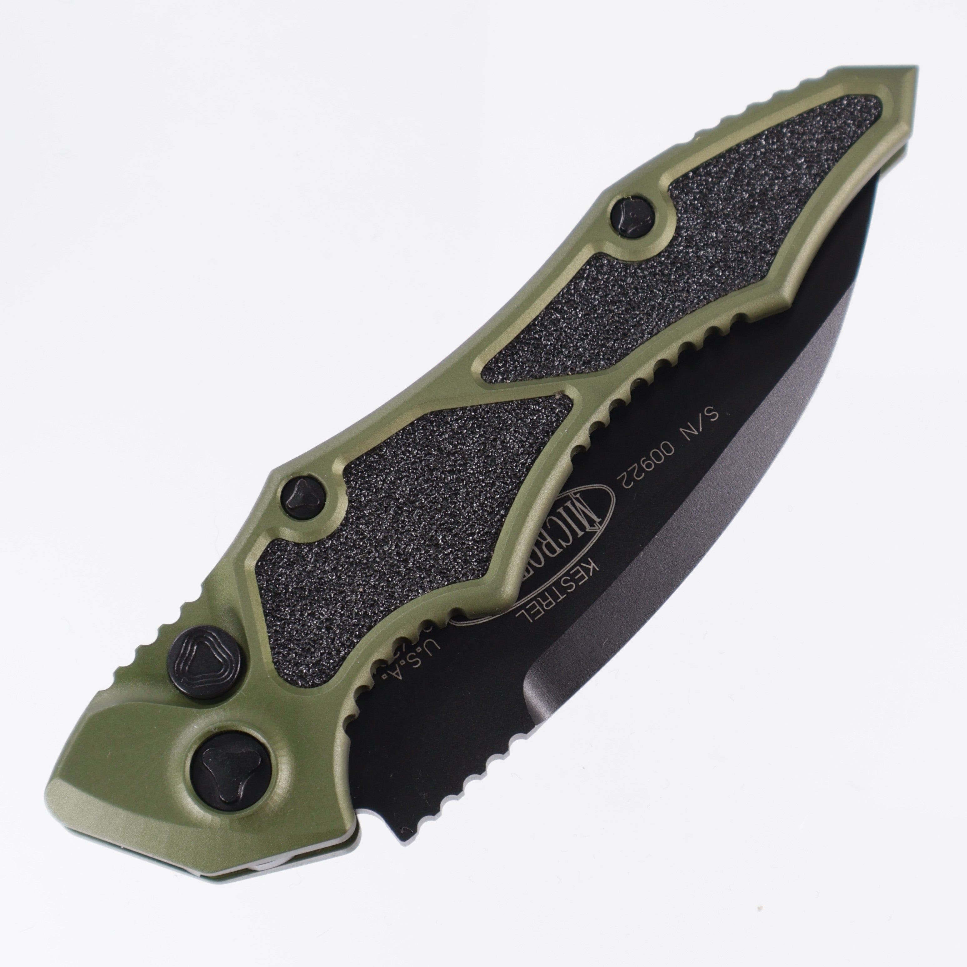 Microtech Semi-Vintage Kestrel Green - Black 154CM - 04/2011 build 131-1 GR - Pre-Owned
