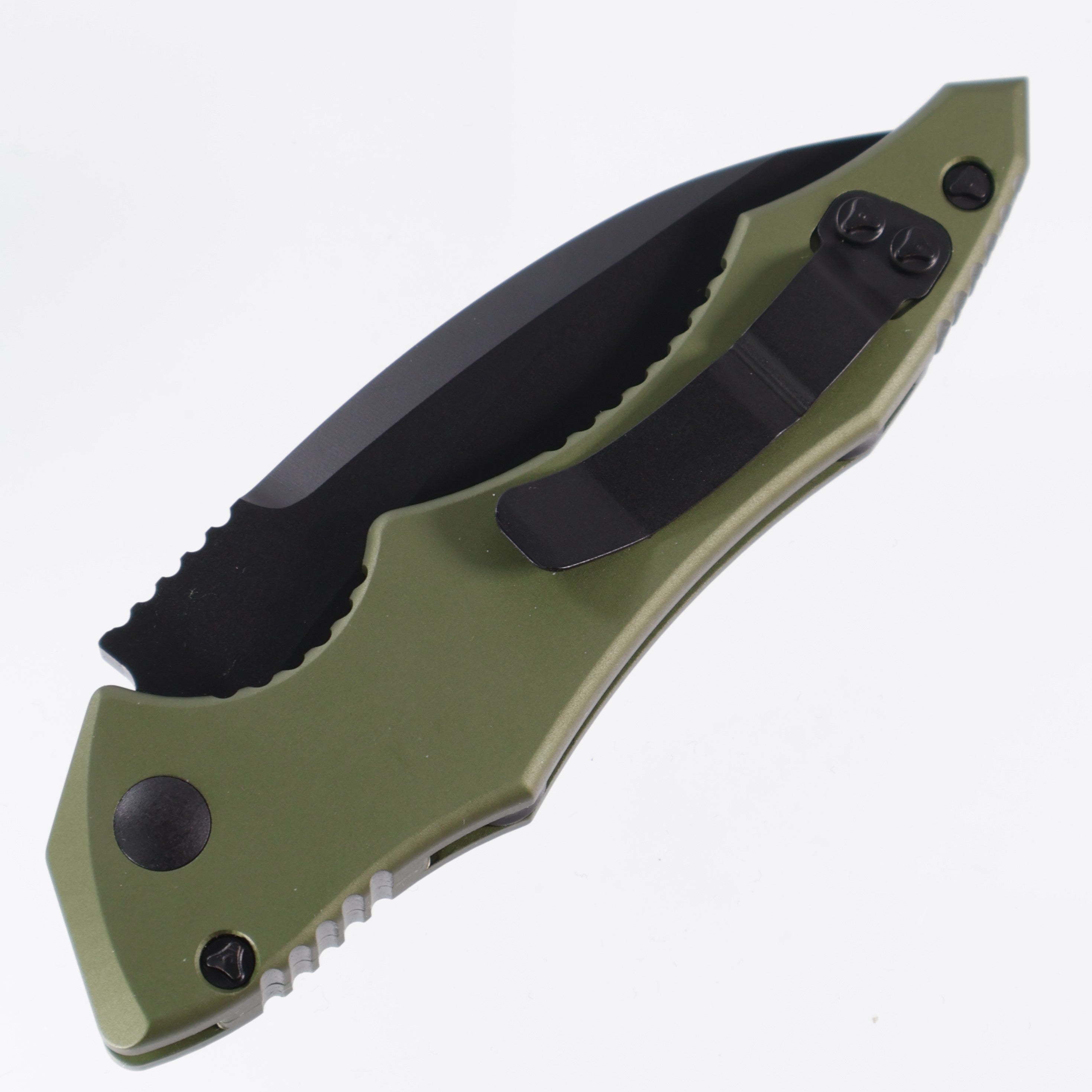 Microtech Semi-Vintage Kestrel Green - Black 154CM - 04/2011 build 131-1 GR - Pre-Owned