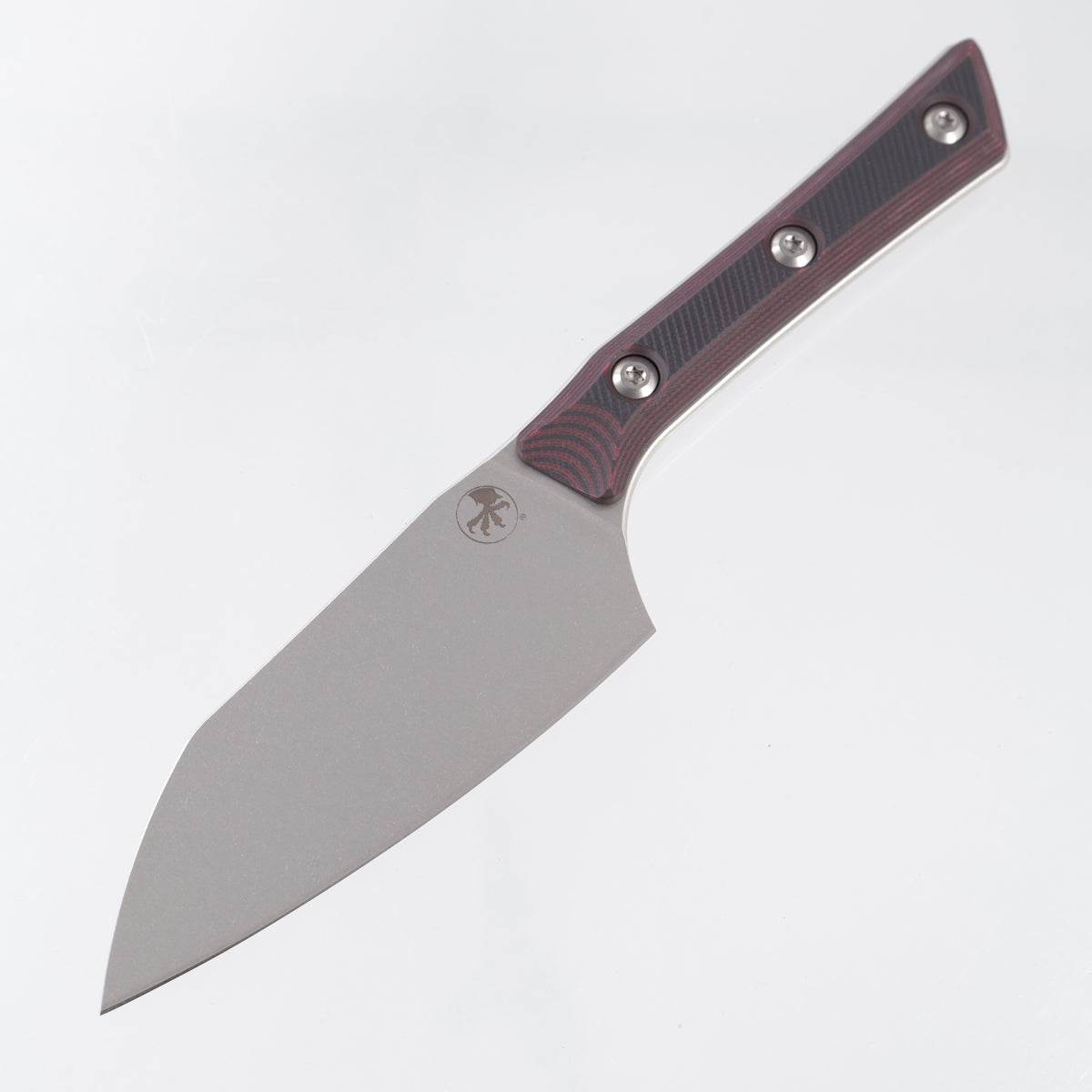 Microtech Santoku 4" - Black Cherry G10 - Stonewash M390MK - 3300-10BC