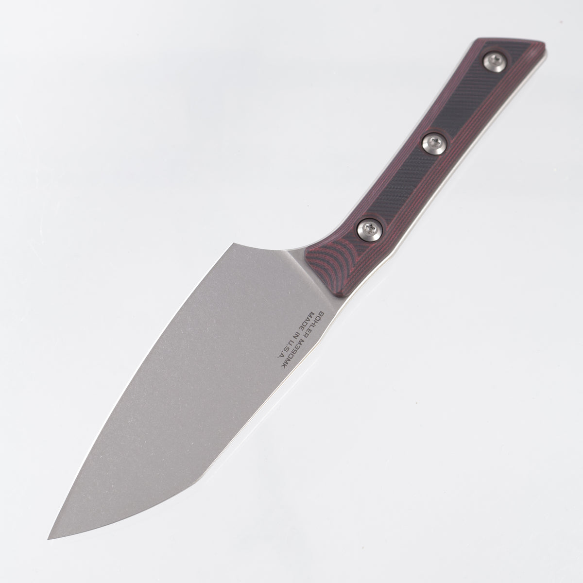 Microtech Santoku 4" - Black Cherry G10 - Stonewash M390MK - 3300-10BC