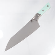 Microtech Chef Knife - Caribbean Blue G10 w/ Beadblast Titanium Bolsters - Stonewash M390MK - 3000B-10CA