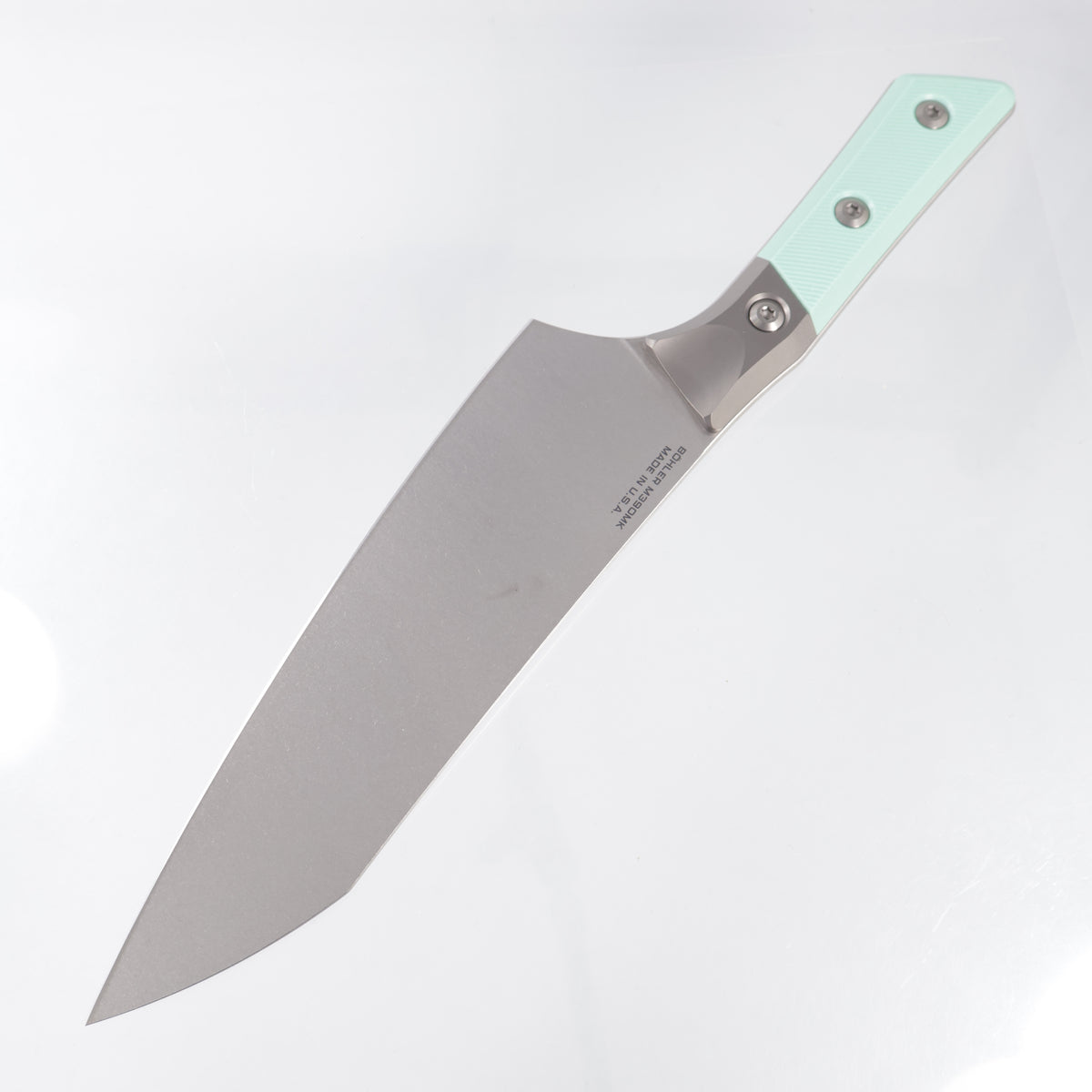 Microtech Chef Knife - Caribbean Blue G10 w/ Beadblast Titanium Bolsters - Stonewash M390MK - 3000B-10CA