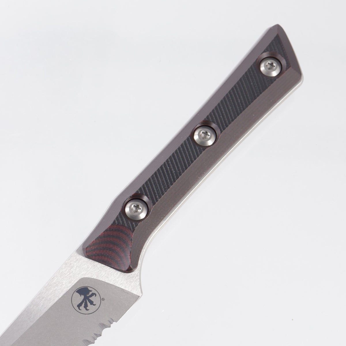 Microtech 4 Piece Steak Knife Set - Black Cherry G10 - Stonewash Full Serrate M390MK - 3600B-12SETBC