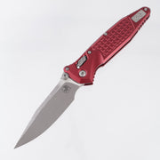 Microtech Socom Elite Ram-Lok Single Edge - Merlot Frag Aluminum - Apocalyptic M390MK - 160RL-10 APFRMR