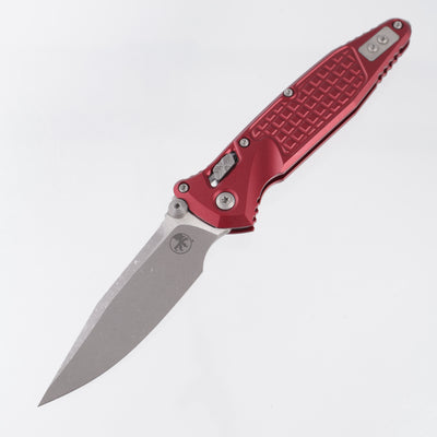 Microtech Socom Elite Ram-Lok Single Edge - Merlot Frag Aluminum - Apocalyptic M390MK - 160RL-10 APFRMR