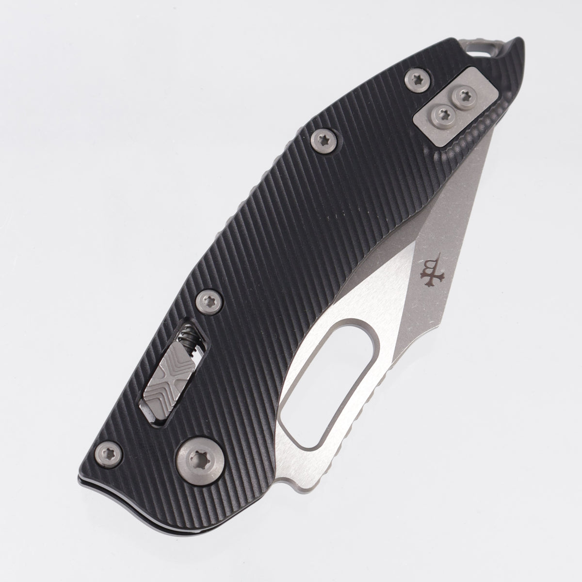 Microtech Stitch Ram-Lok - Black Fluted Aluminum - Apocalyptic M390MK - 169RL-10 APFL