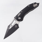 Microtech Stitch Ram-Lok - Black Smooth Aluminum - Black Standard M390MK - 169RL-1