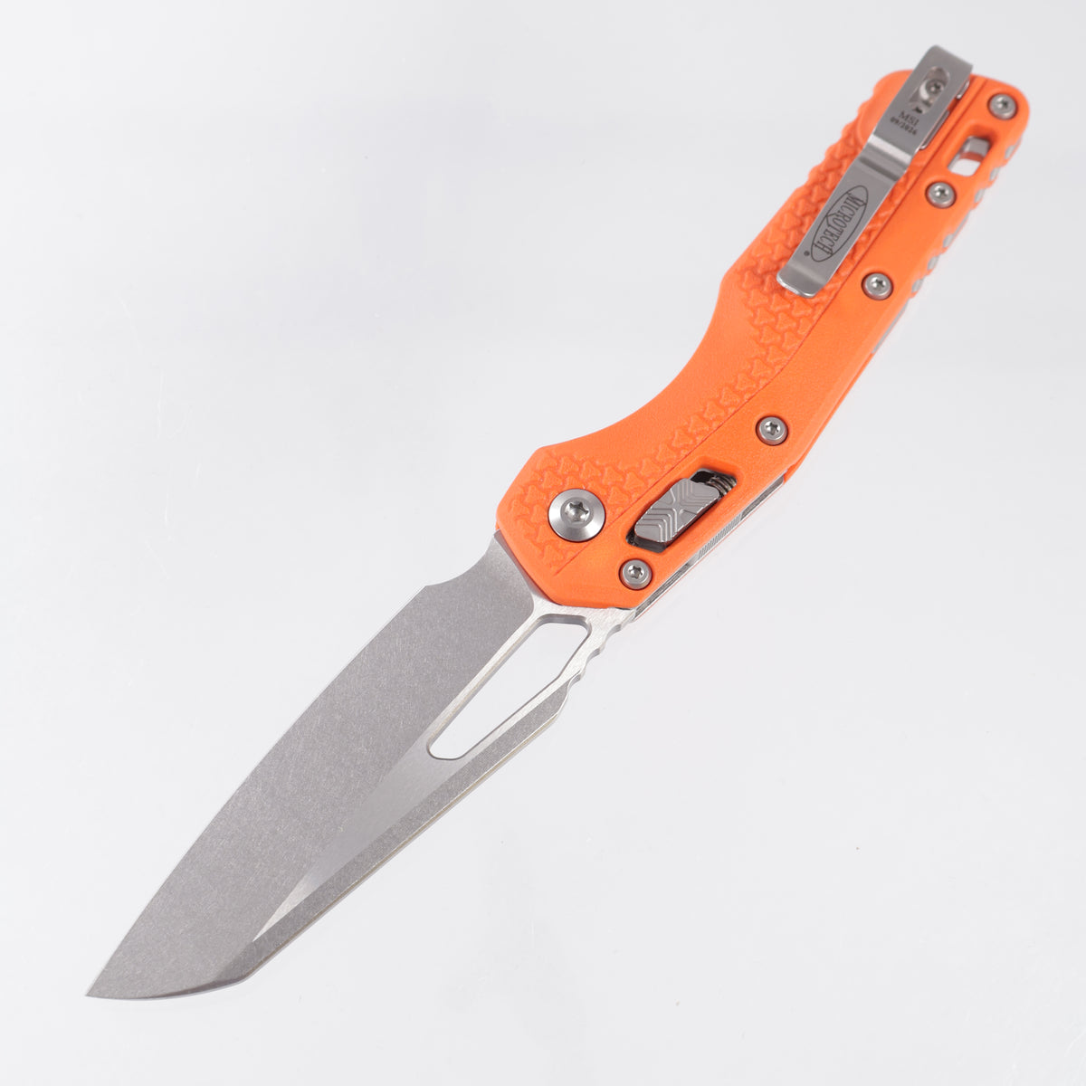 Microtech MSI - Orange Polymer - Stonewash M390MK - 210T-10 PMOR