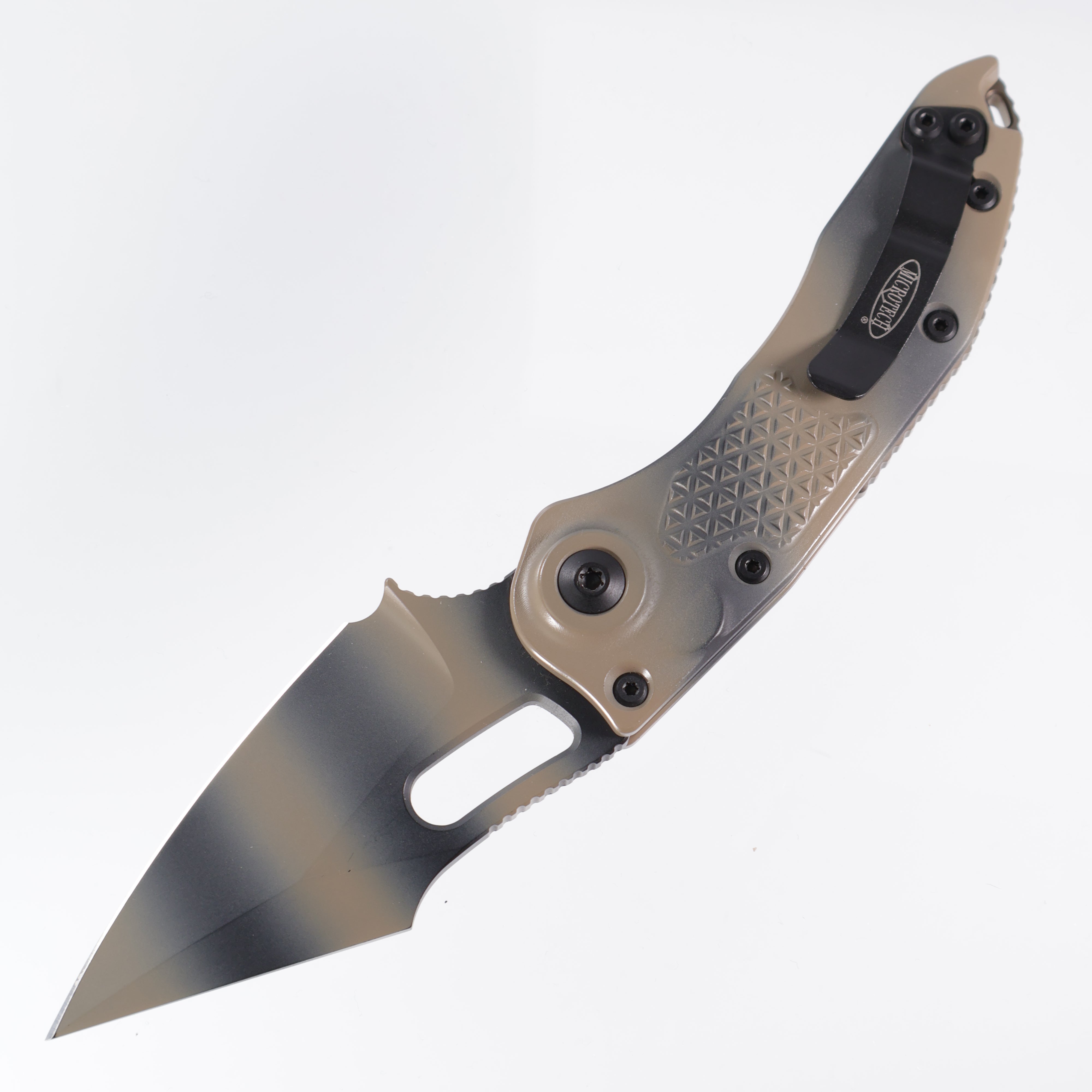 Microtech Stitch Auto - Tan Camo Cerakote - 169-1 TC Pre-Owned