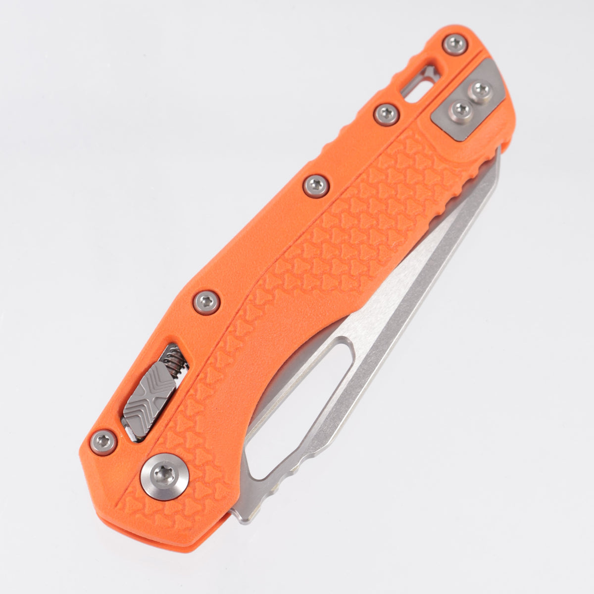 Microtech MSI - Orange Polymer - Stonewash Full Serrate M390MK - 210T-12 PMOR