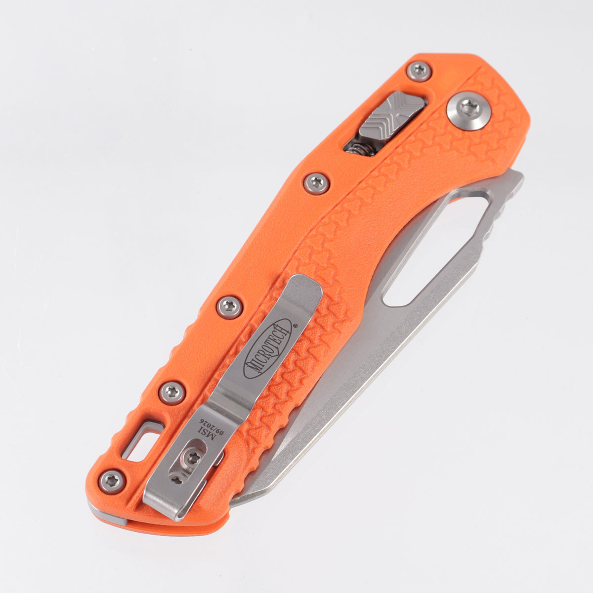 Microtech MSI - Orange Polymer - Stonewash Full Serrate M390MK - 210T-12 PMOR