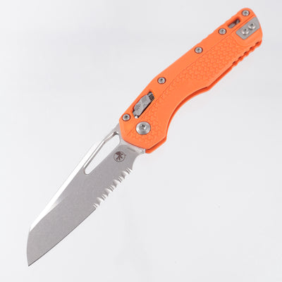 Microtech MSI - Orange Polymer - Stonewash Partial Serrate M390MK - 210T-11 PMOR