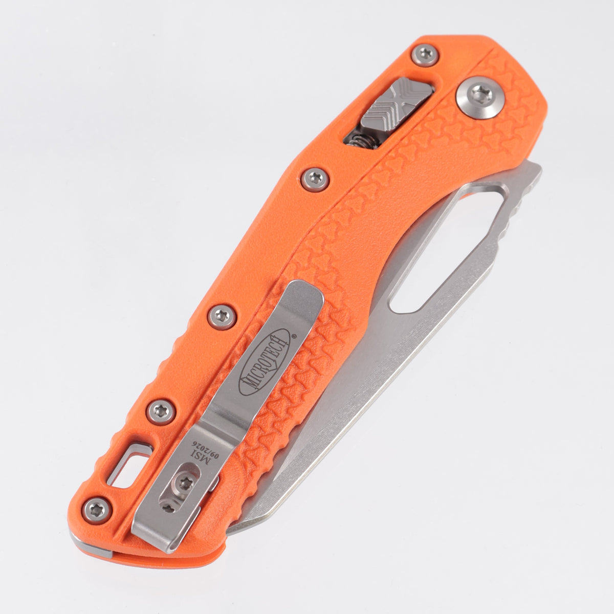 Microtech MSI - Orange Polymer - Stonewash Partial Serrate M390MK - 210T-11 PMOR