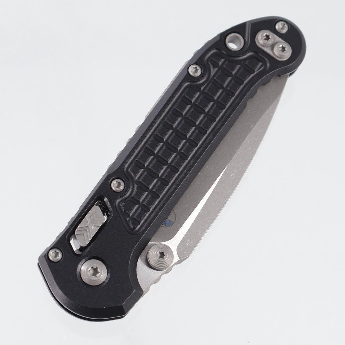 Microtech LUDT Ram-Lok Single Edge - Black Frag Aluminum - Apocalyptic M390MK - 1135RL-10 APFR