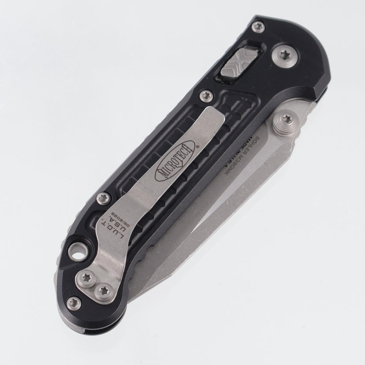 Microtech LUDT Ram-Lok Tanto - Black Frag Aluminum - Apocalyptic M390MK - 1136RL-10 APFR