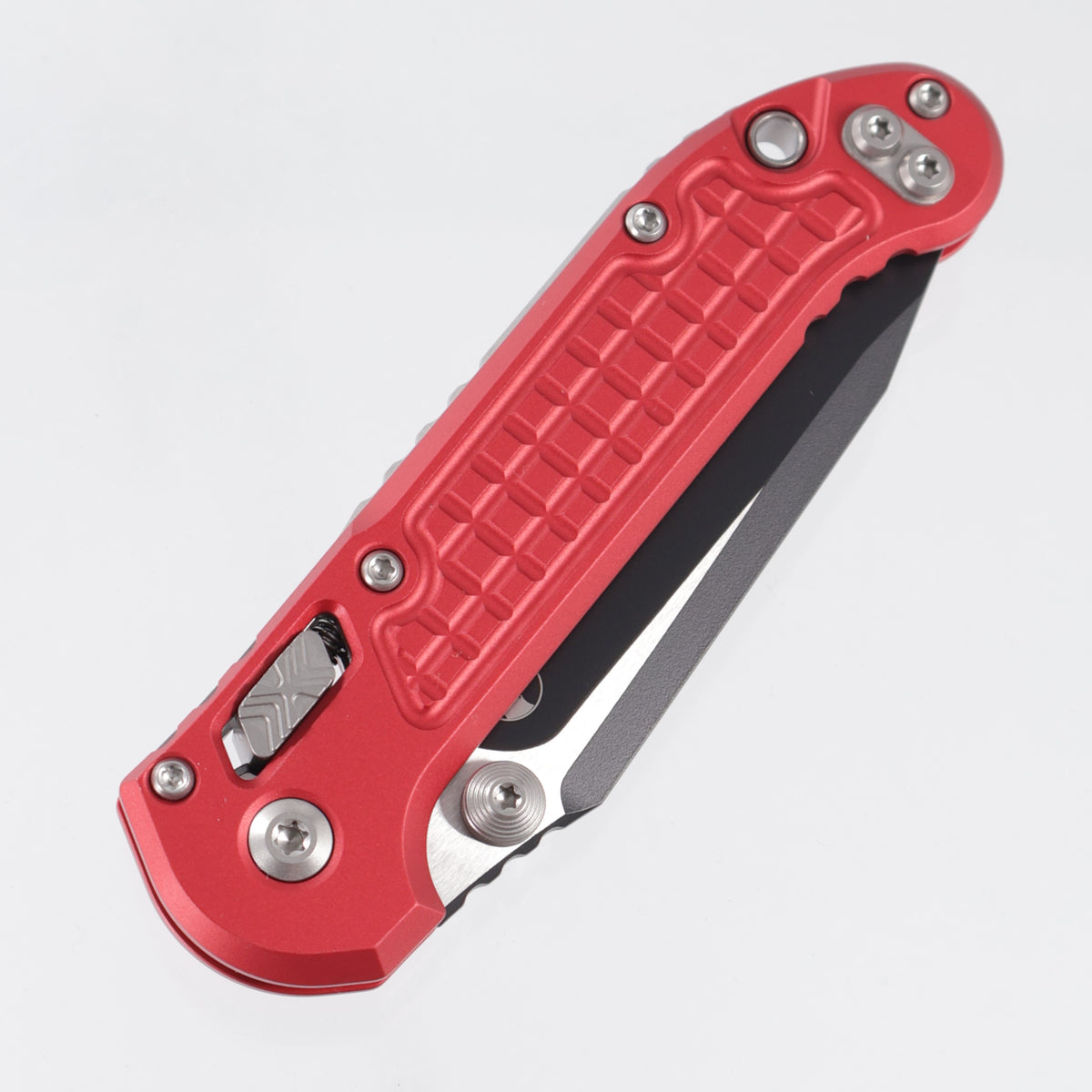 Microtech LUDT Ram-Lok Tanto - Red Frag Aluminum - Black Standard M390MK - 1136RL-1 FRRD