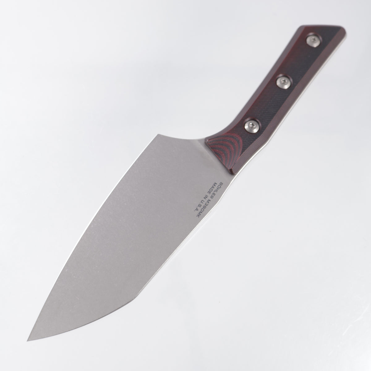 Microtech Santoku 6" - Black Cherry G10 - Stonewash M390MK - 3200-10BC