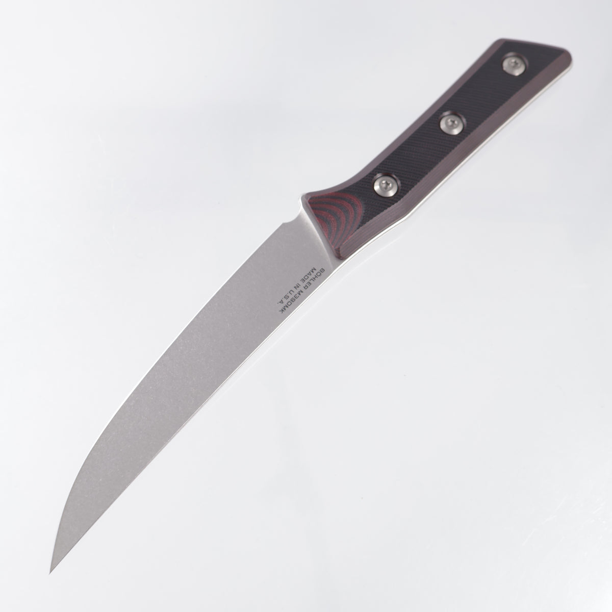 Microtech Boning Knife - Black Cherry G10 - Stonewash M390MK - 3100-10BC
