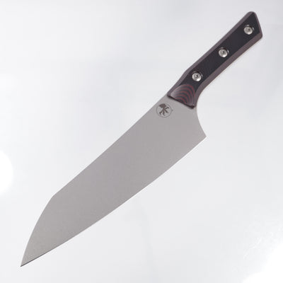 Microtech Chef Knife - Black Cherry G10 - Stonewash M390MK - 3000-10BC