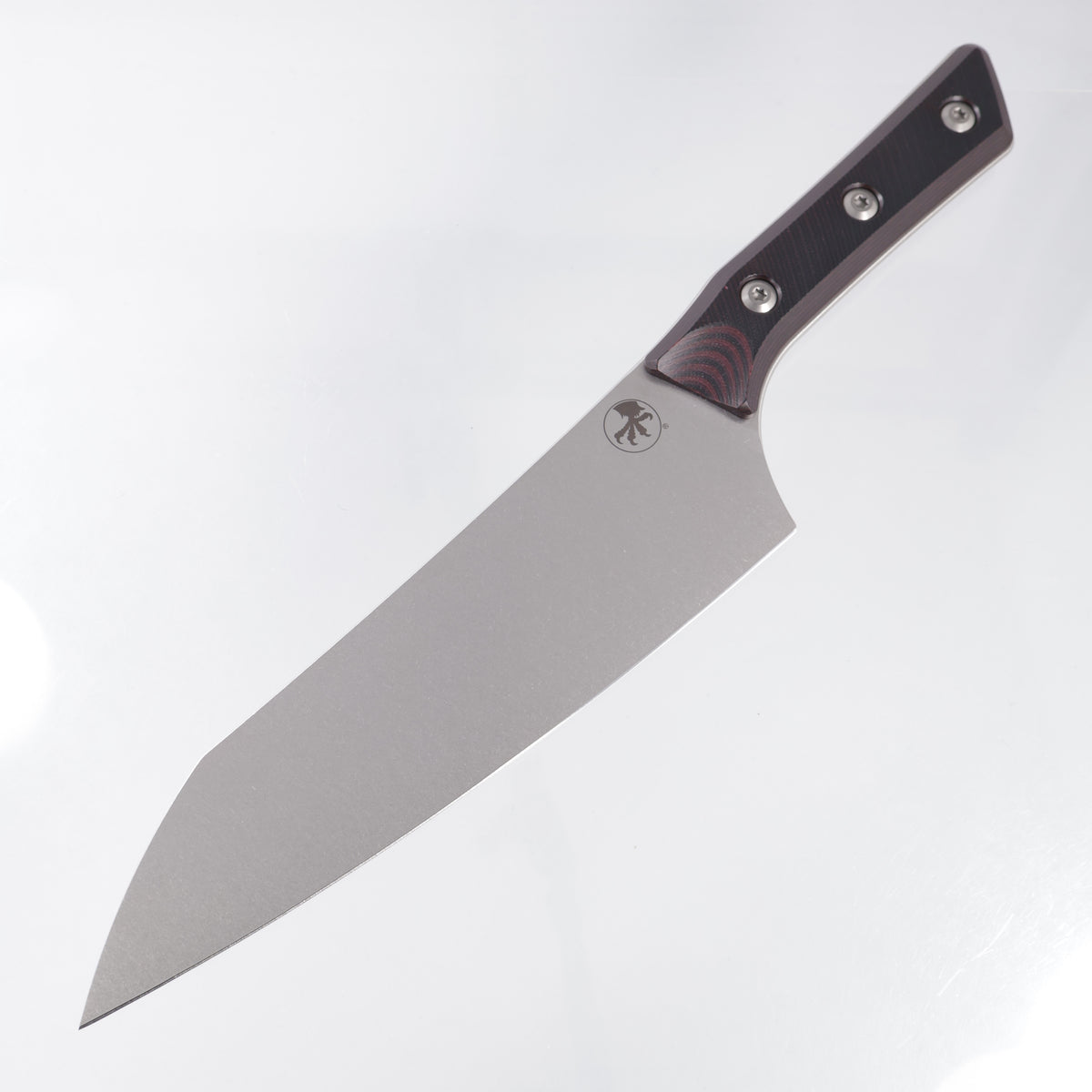 Microtech Chef Knife - Black Cherry G10 - Stonewash M390MK - 3000-10BC