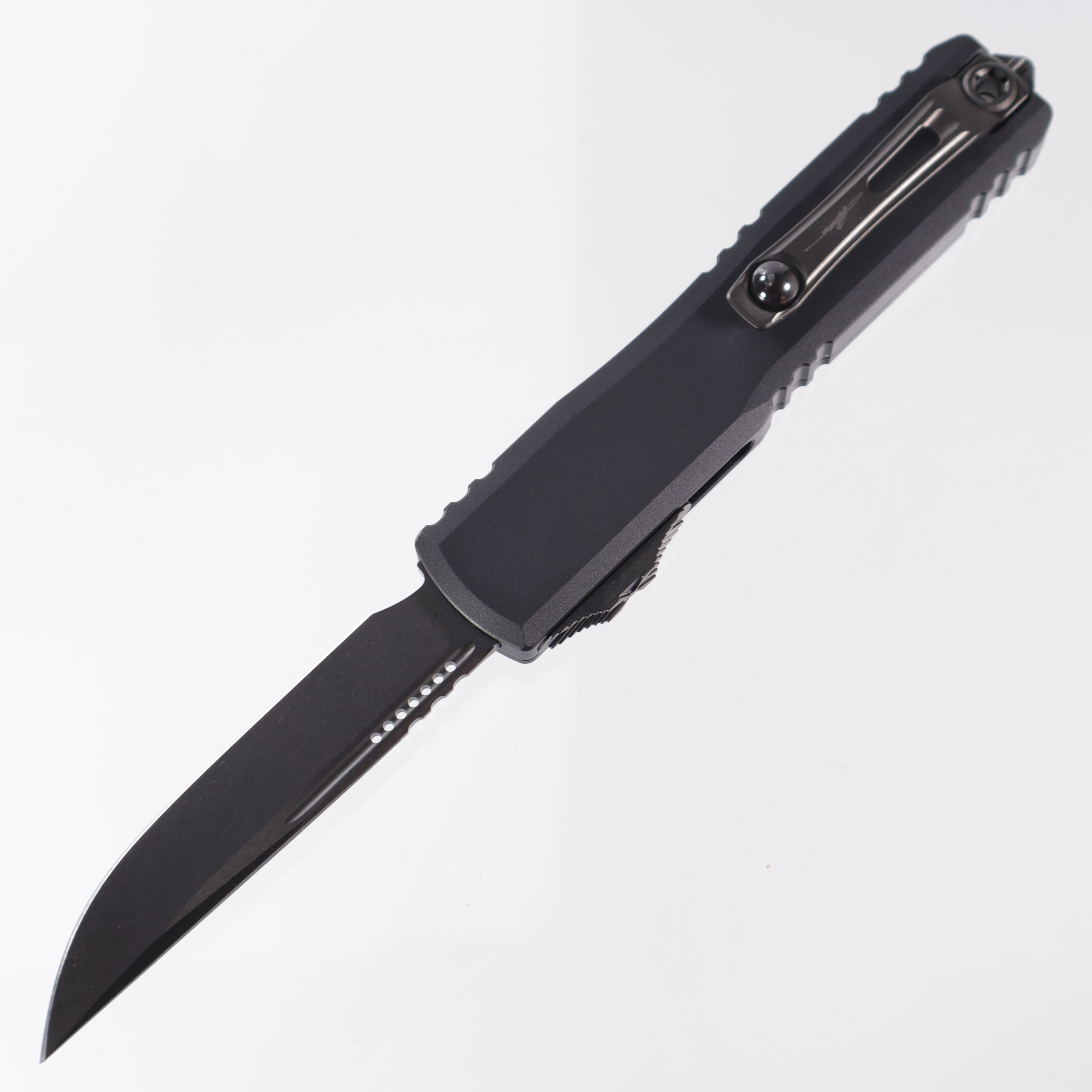 Microtech Ultratech ZBP Shadow Signature Series - DLC M390MK Single Edge - 1121-1 DLCTSH