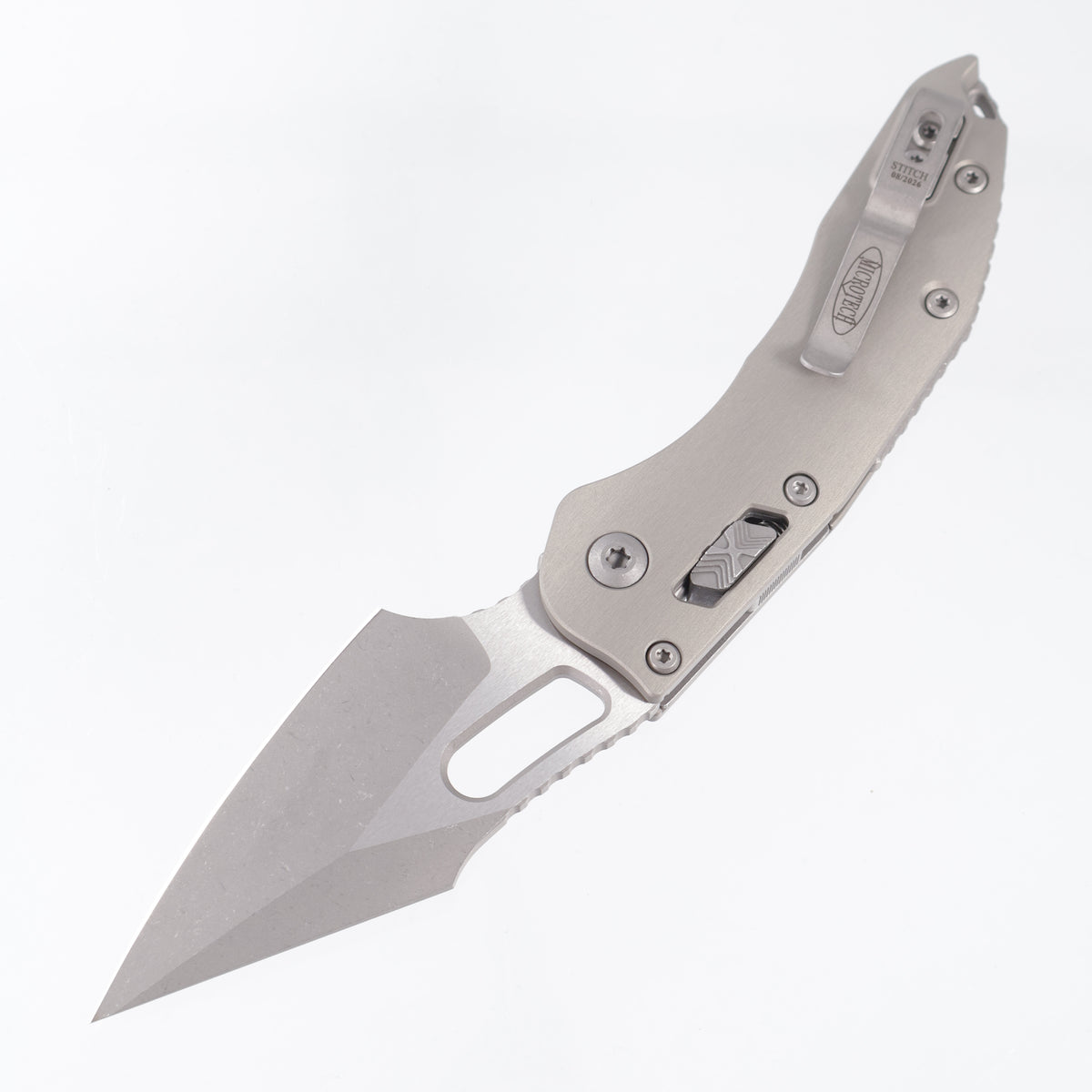 Microtech Stitch Ram-Lok - Natural Clear Smooth Aluminum - Apocalyptic M390MK - 169RL-10 APNC