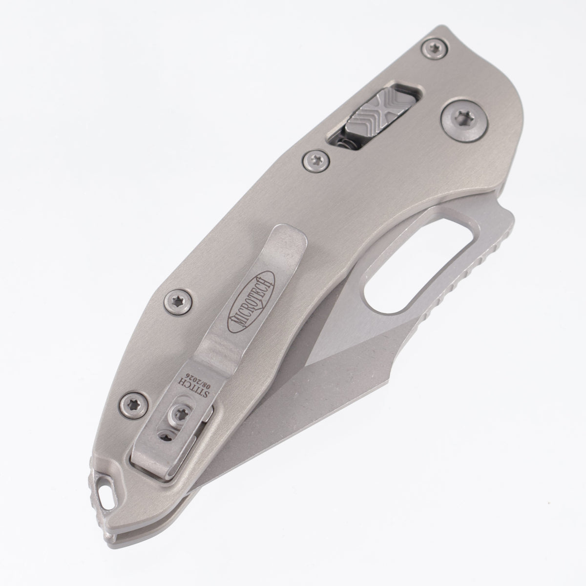 Microtech Stitch Ram-Lok - Natural Clear Smooth Aluminum - Apocalyptic M390MK - 169RL-10 APNC