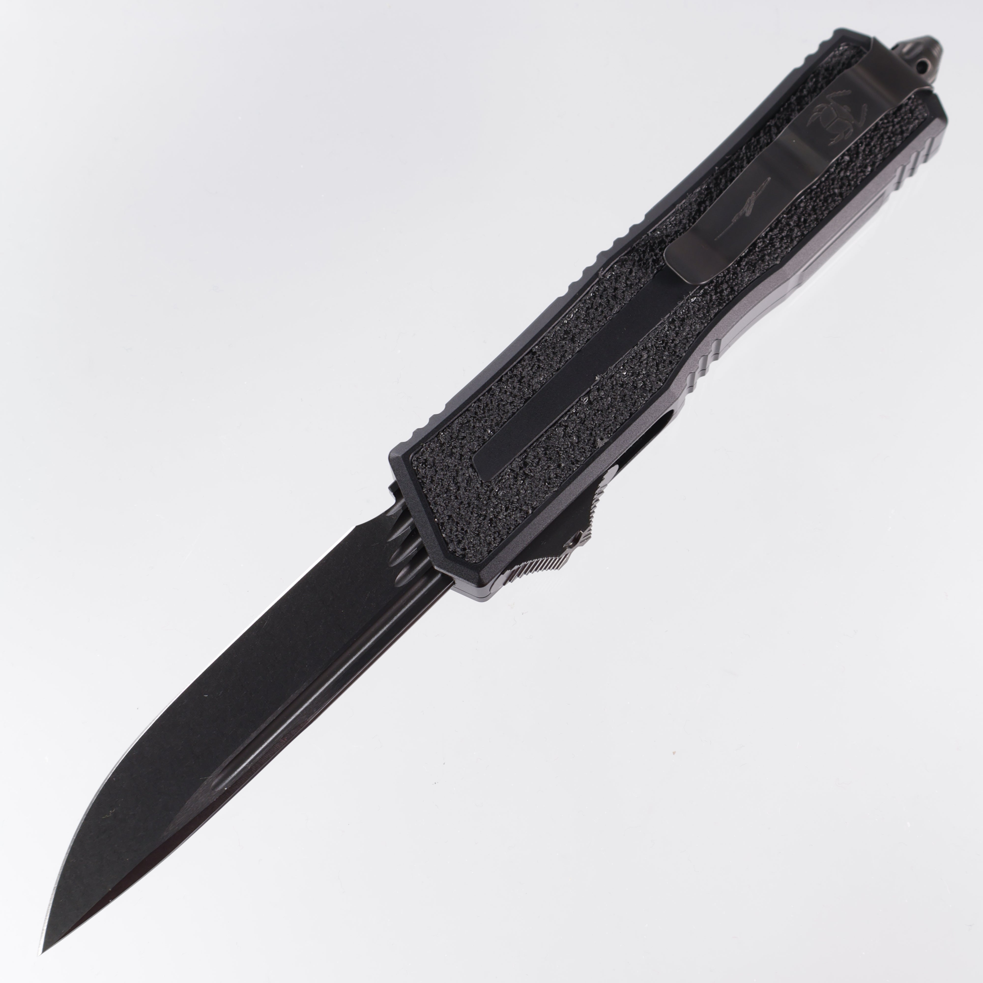 Microtech Scarab 2 Gen3 Shadow - DLC M390MK - DLC Hardware - Black Aluminum - Scarab II Gen III - 1278-1 DLCTSH
